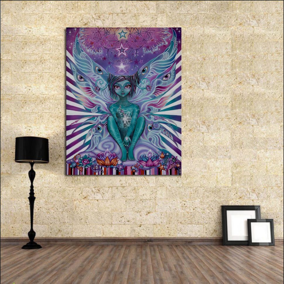 'Naga of the Golden Lotus' - canvas & paper prints - Izzy Ivy Art